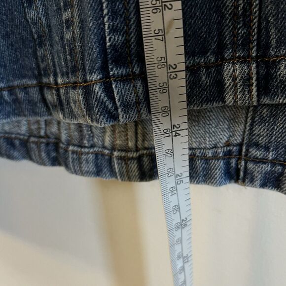 Venezia  Jean Jacket Sz L  Blue Denim Buckle Cowboy Cowgirl  Corvette Club - Picture 7 of 8